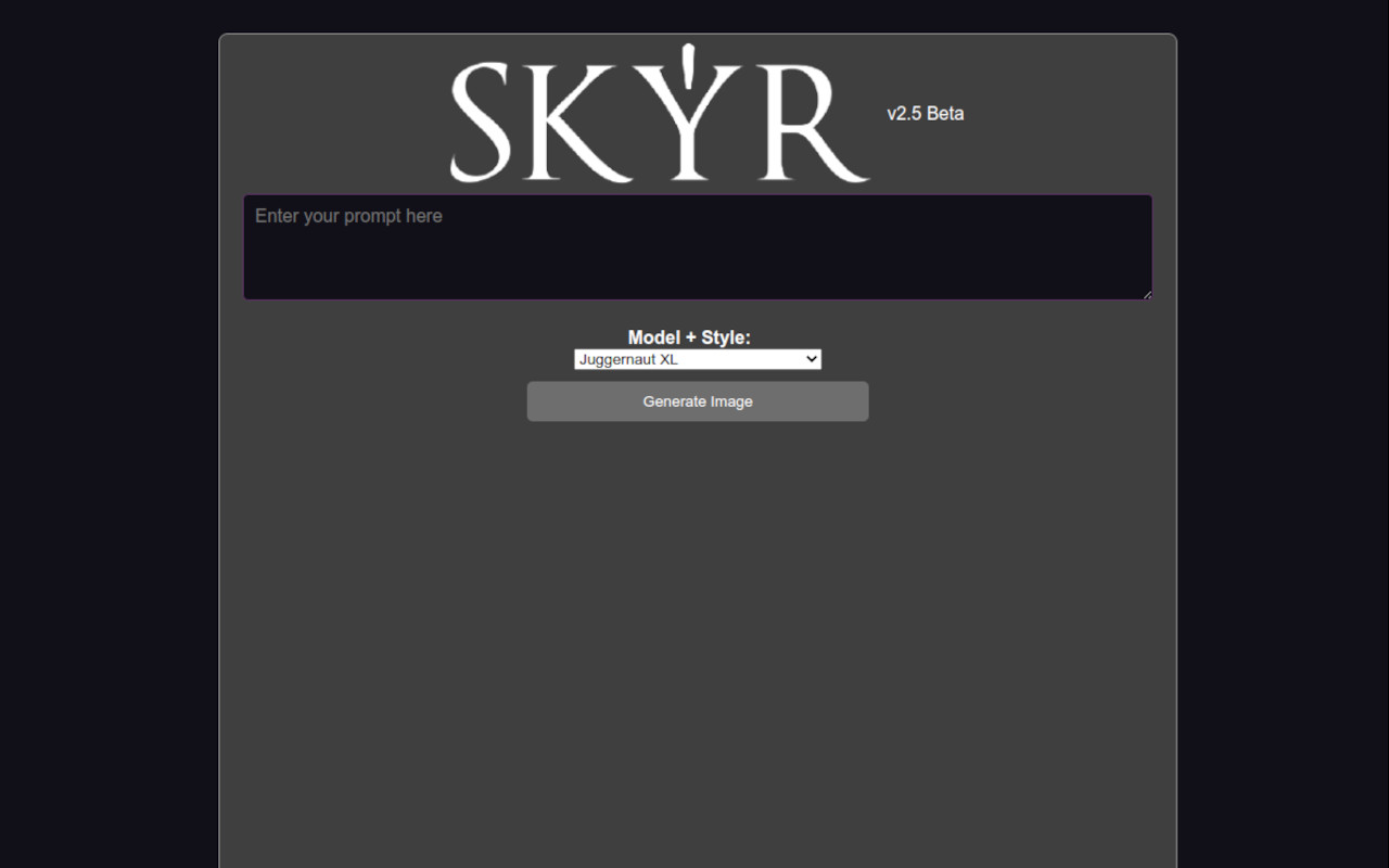 Skýr image generator — text-to-image